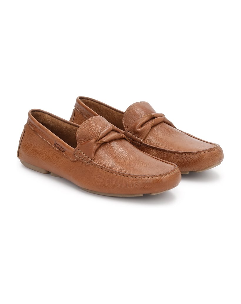 Kazar-Brown-men's-moccasins-with-turned-up-leather-appliqué-hnedá