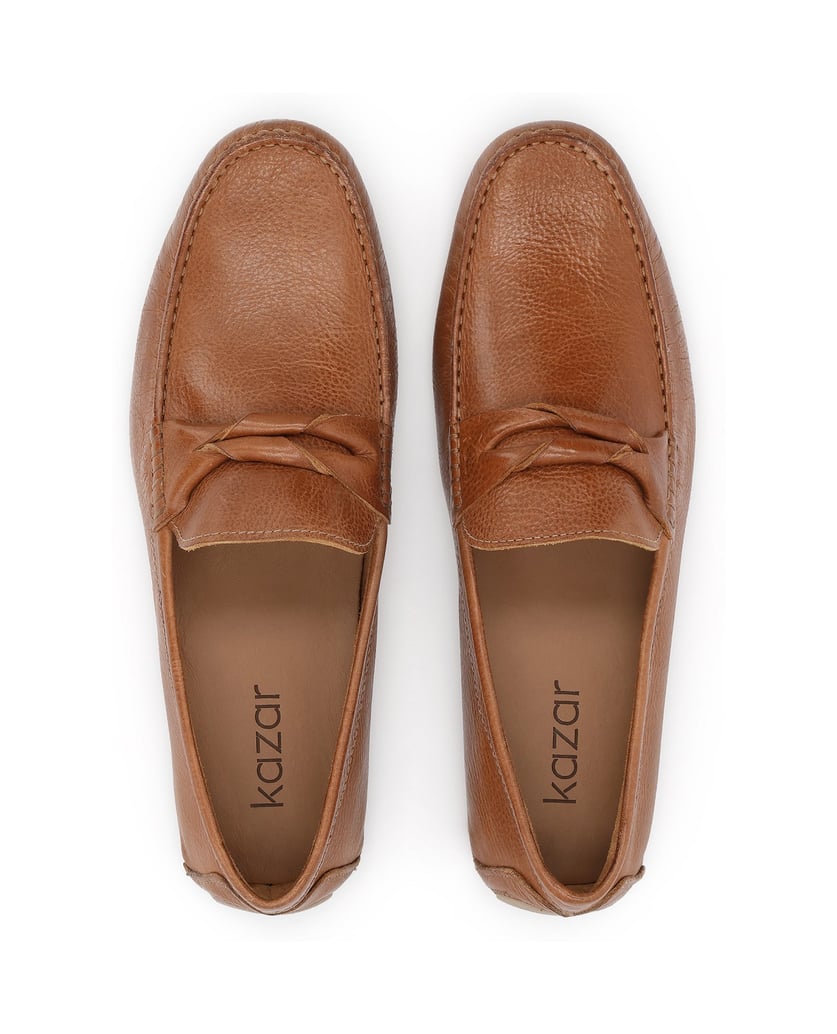 Kazar-Brown-men's-moccasins-with-turned-up-leather-appliqué-hnedá