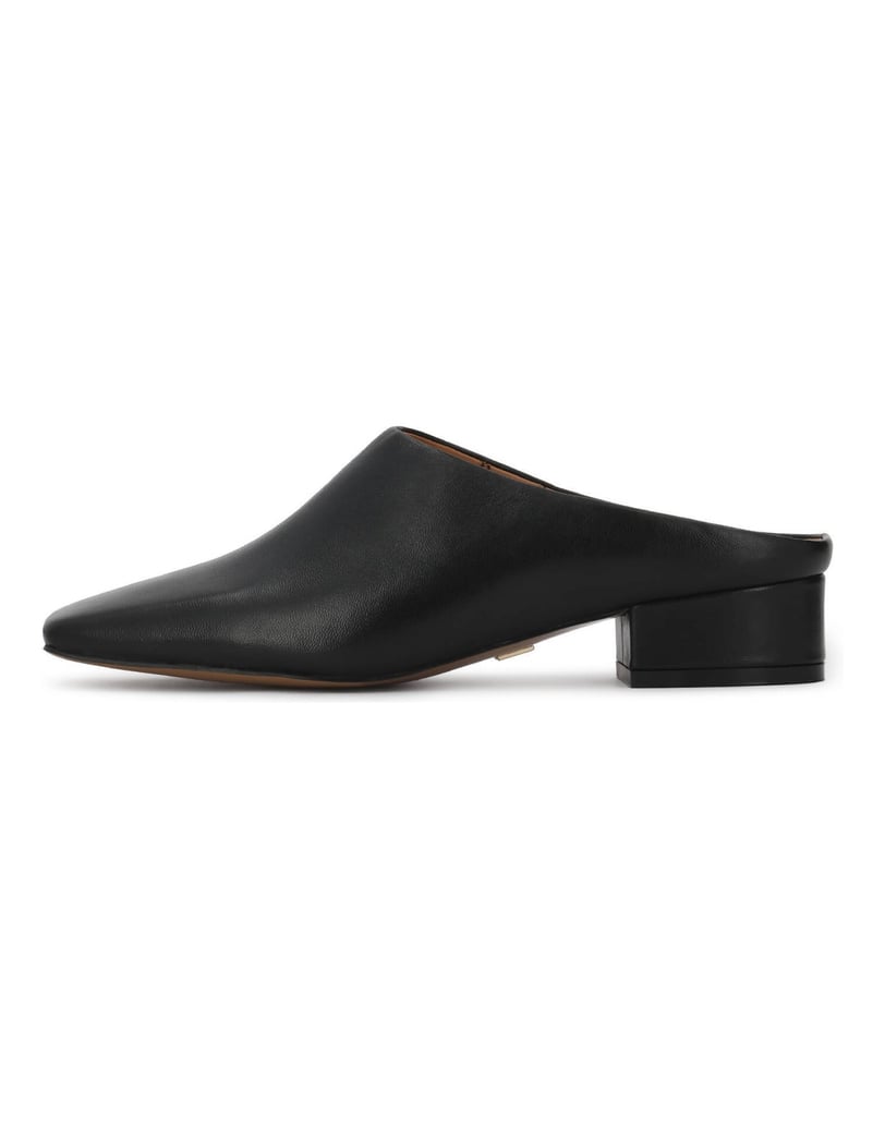 Kazar-Built-up-leather-mules-with-low-heel-čierna