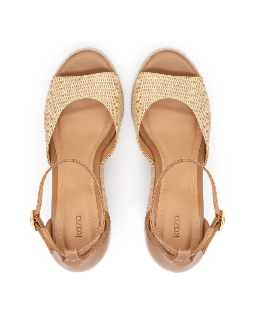 Kazar-Sandals-of-combined-materials-on-the-anchor-béžová