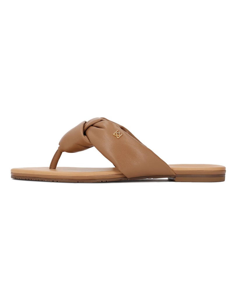 Kazar-Light-brown-leather-flip-flops-with-knots-velbloudí