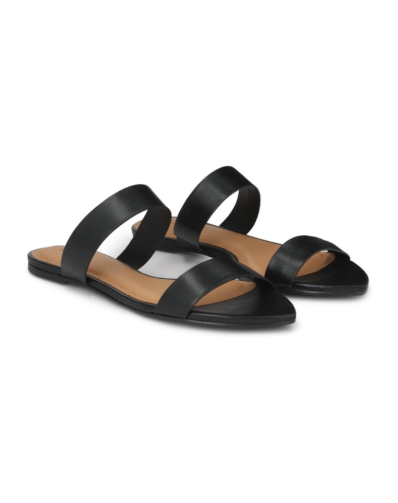Kazar-Black-slides-on-a-flat-sole-černá