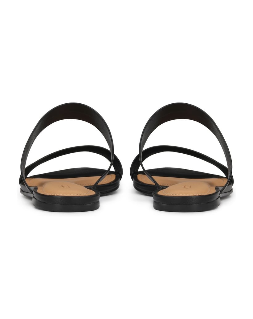 Kazar-Black-slides-on-a-flat-sole-černá