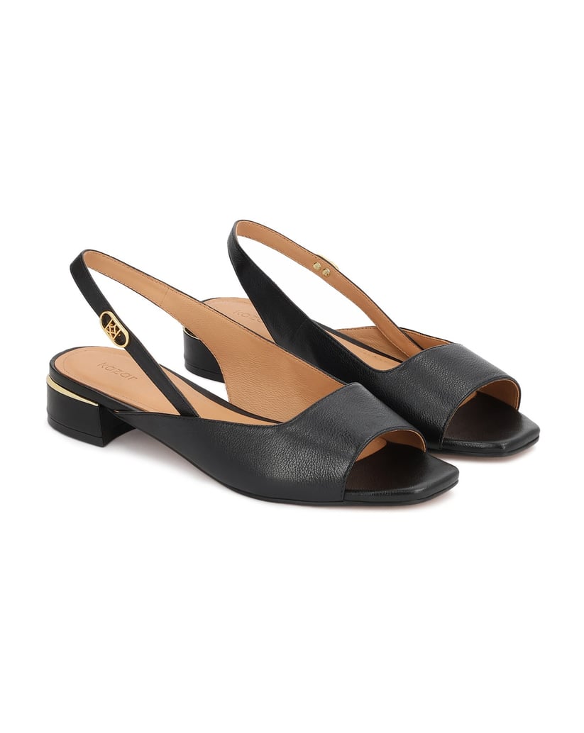 Kazar-Classic-black-sandals-with-gold-accents-černá