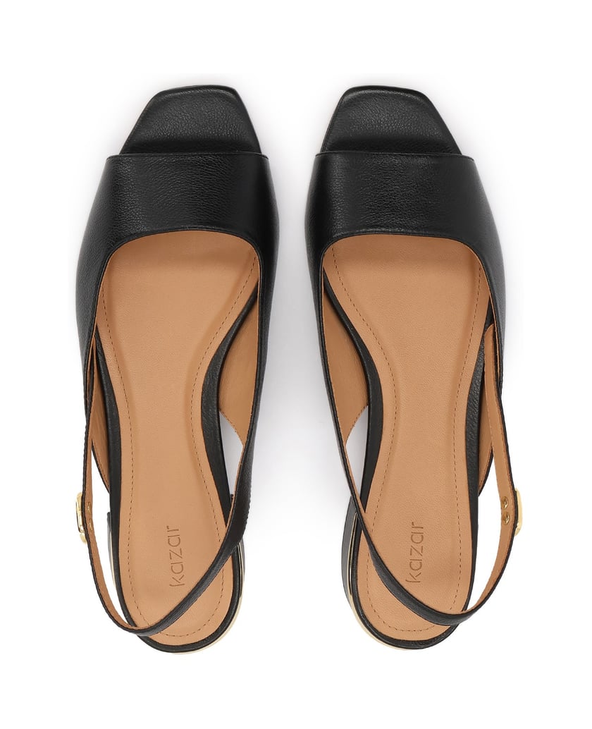 Kazar-Classic-black-sandals-with-gold-accents-černá