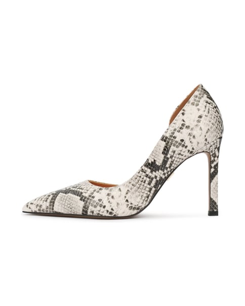 Snakeskin pattern pumps