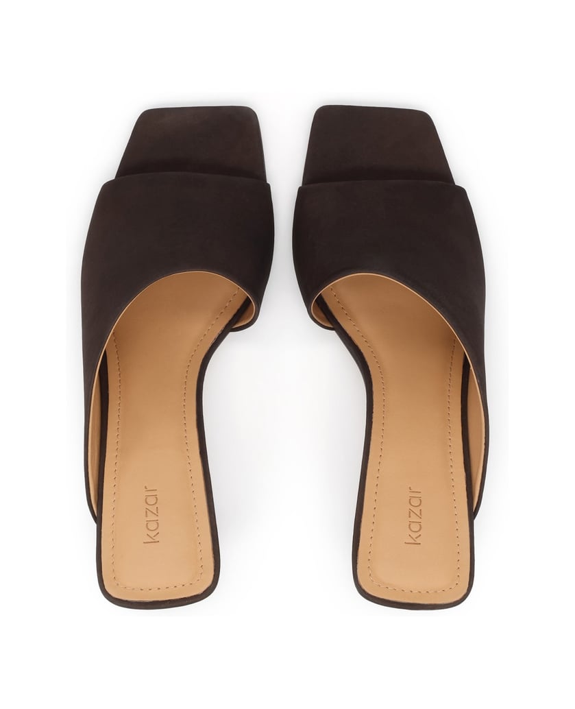 Kazar-Brown-suede-stiletto-mules-with-cut-out-upper-tmavá-hnedá