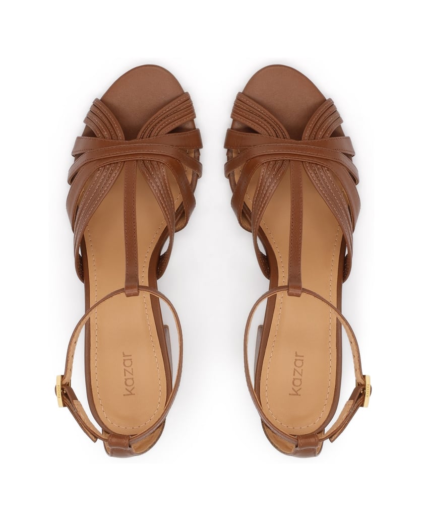 Kazar-Brown-sandals-with-a-wide-heel-hnedá
