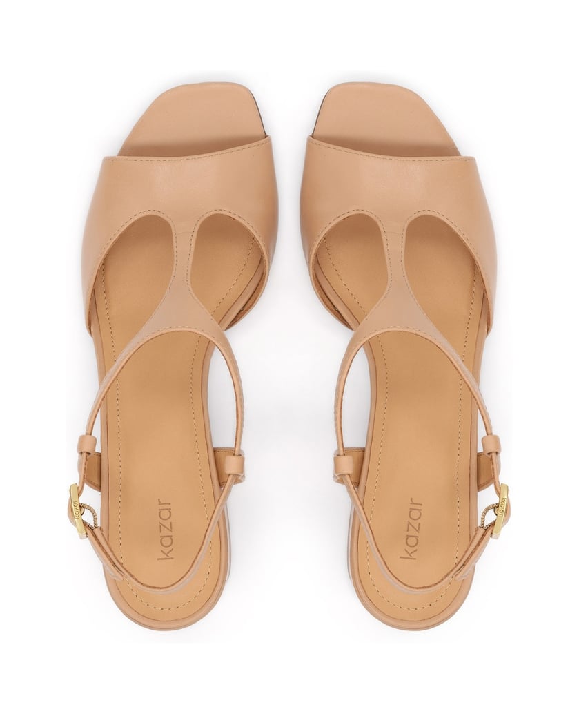 Kazar-T-strap-sandals-béžová