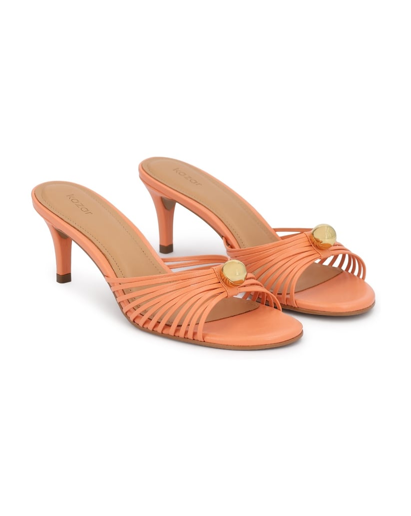 Kazar-Orange-stiletto-mules-with-jewelry-accents-oranžová