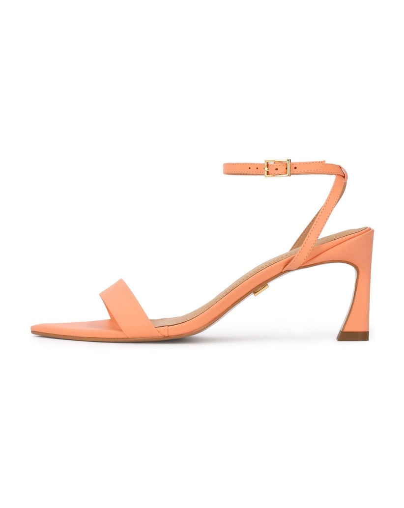 Kazar-Leather-sandals-with-pointed-toes-oranžová