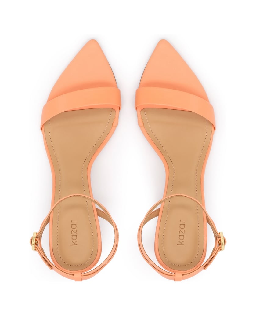 Kazar-Leather-sandals-with-pointed-toes-oranžová