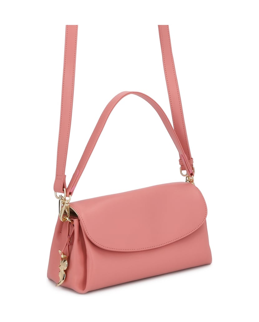 Kazar-Pink-leather-handbag-with-a-fine-key-ring-růžová