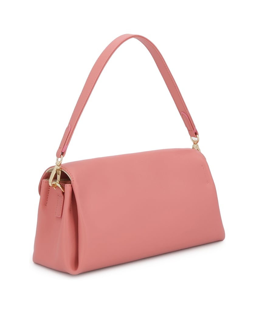 Kazar-Pink-leather-handbag-with-a-fine-key-ring-růžová