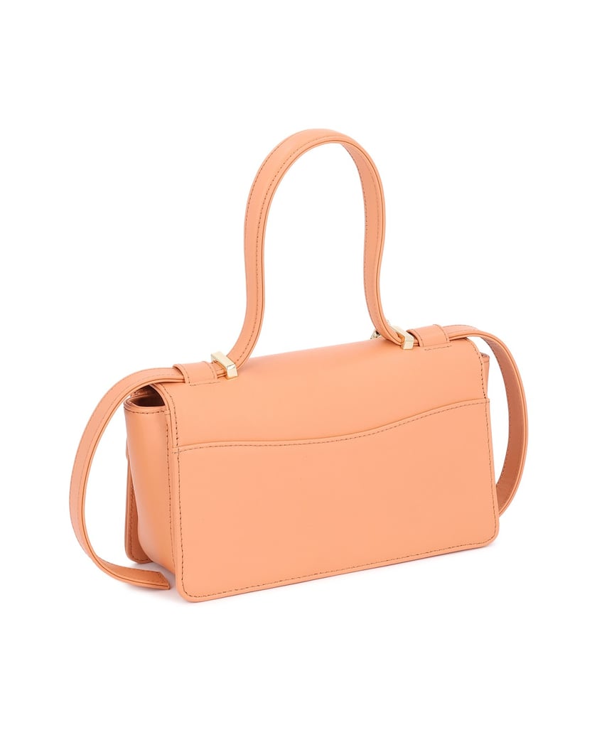 Kazar-Orange-oblong-bag-with-decorative-strap-and-keychains-oranžová