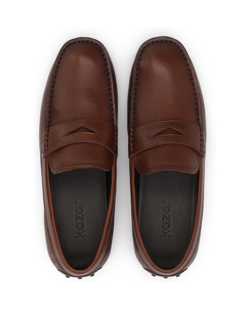 Kazar-Brown-men's-leather-moccasins-hnedá