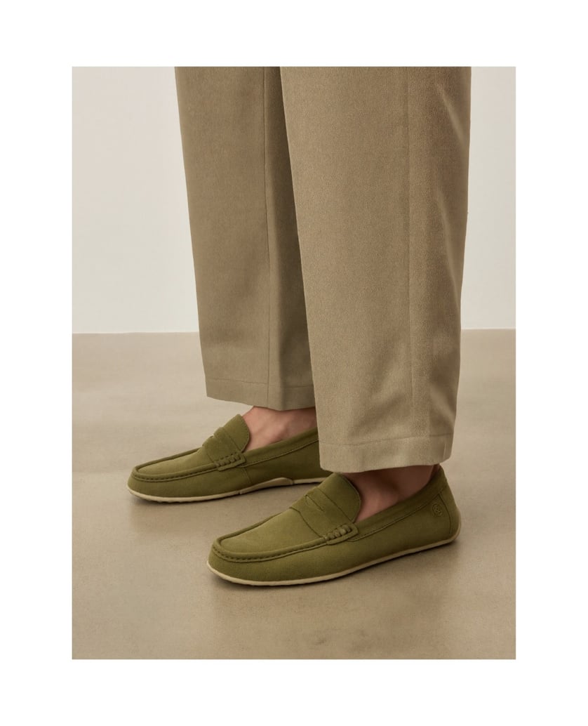 Kazar-Mokassins-aus-grünem-Wildleder-grün