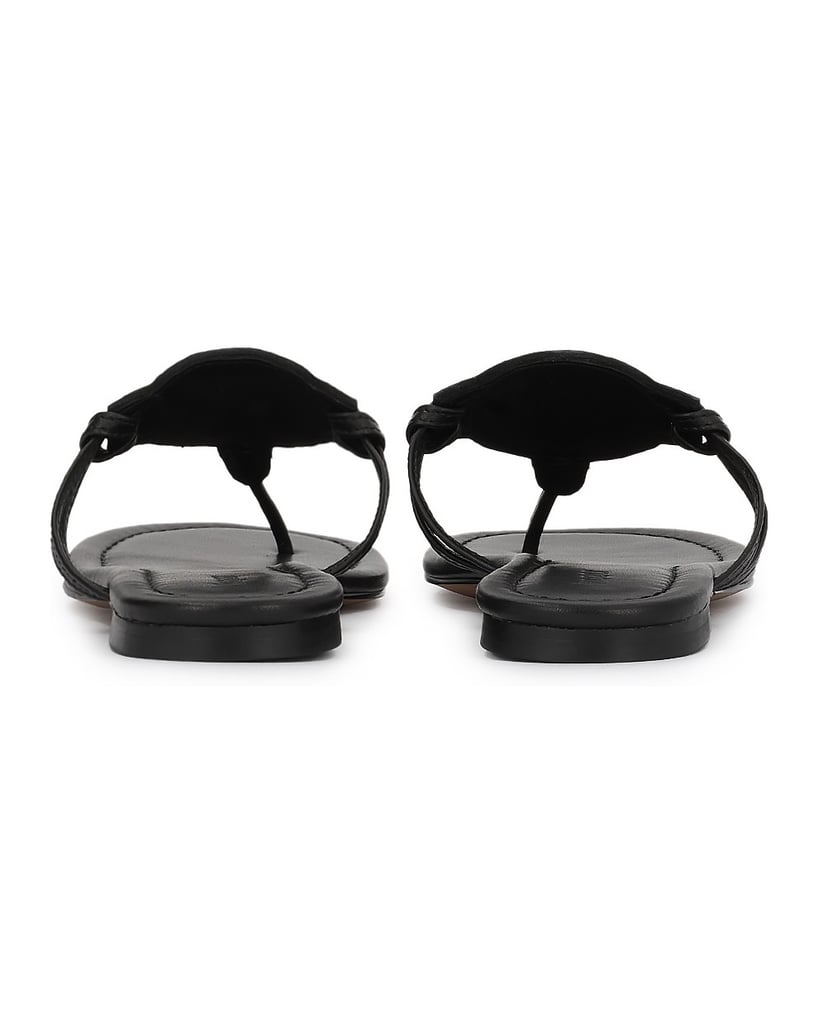 Kazar-Schwarze-Leder-Flip-Flops-mit-geprägtem-KAZAR-Logo-schwarz