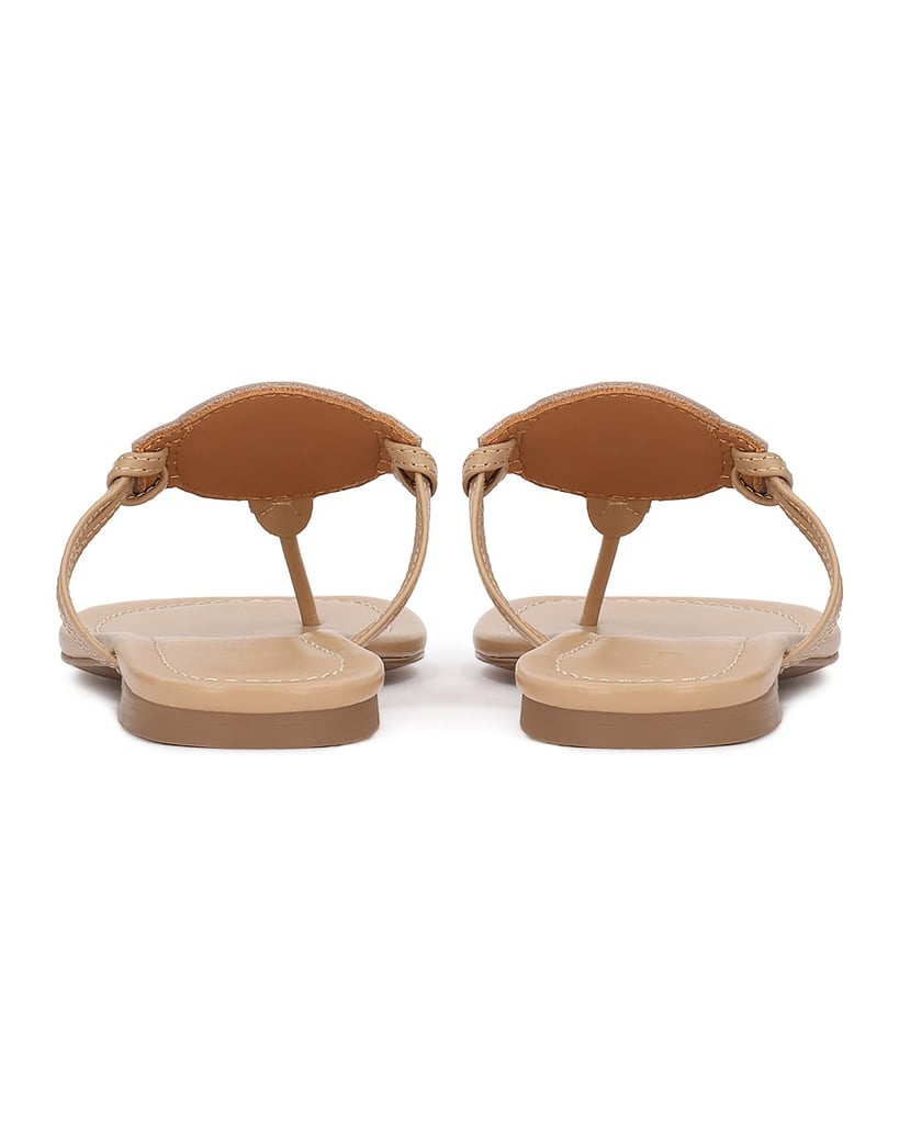 Kazar-Beige-leather-monogrammed-flip-flops-from-KAZAR-béžová