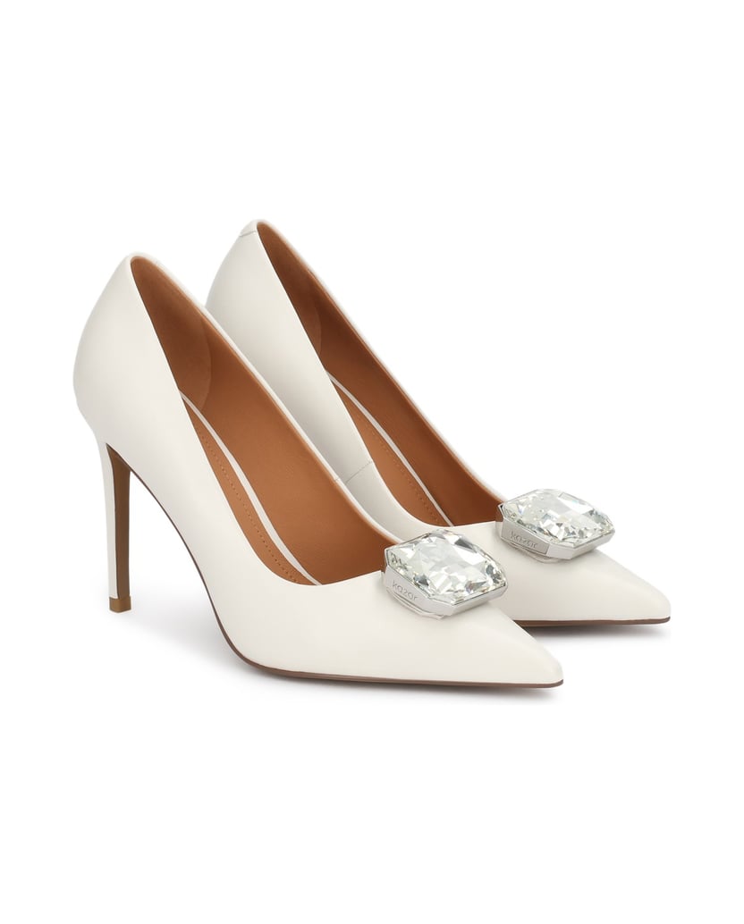 Kazar-White-leather-wedding-pumps-with-large-stone-in-silver-setting-biela