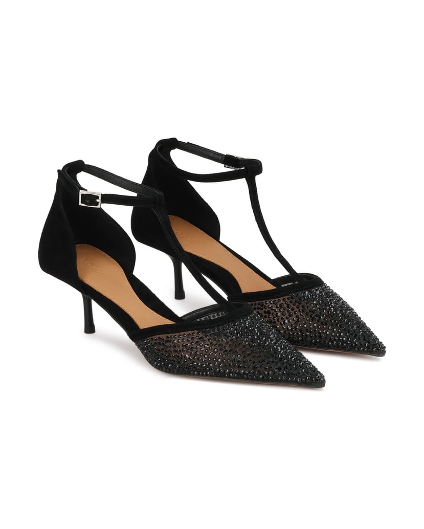 Kazar-Black-suede-pumps-with-rhinestones-čierna