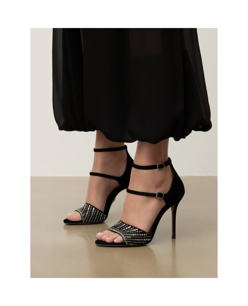 Kazar-Black-suede-stiletto-heel-sandals-with-transparent-belts-and-rhinestones-černá