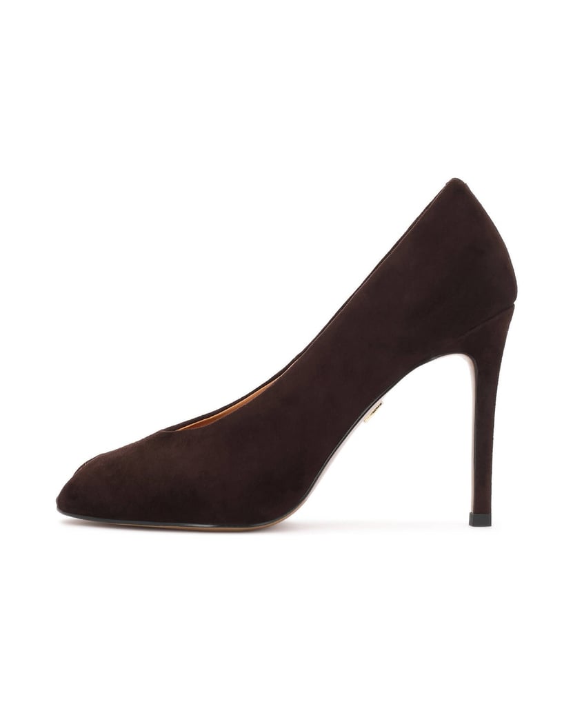Kazar-Brown-suede-peep-toe-pumps-hnedá