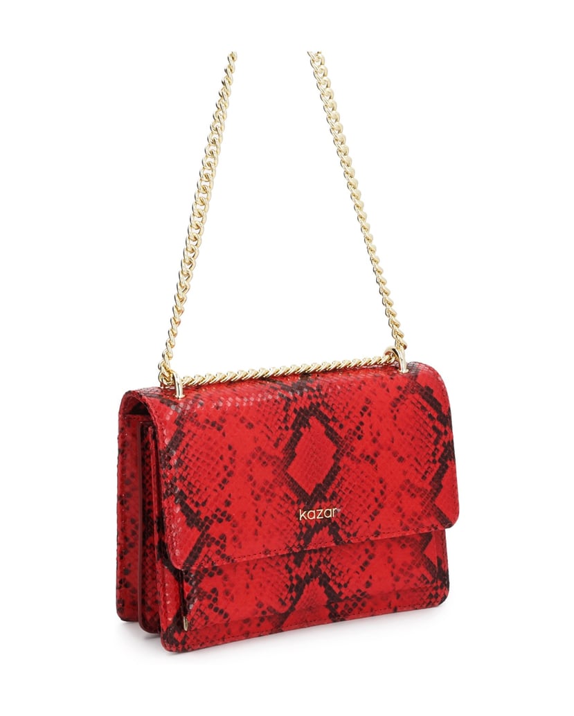 Kazar-Red-bag-with-animal-pattern-červená