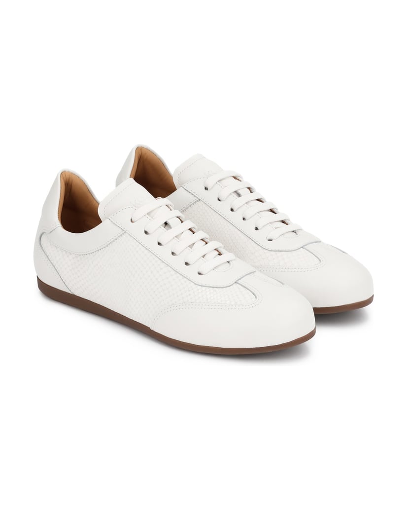 Kazar-Leather-sneakers-with-embossed-details-bílá
