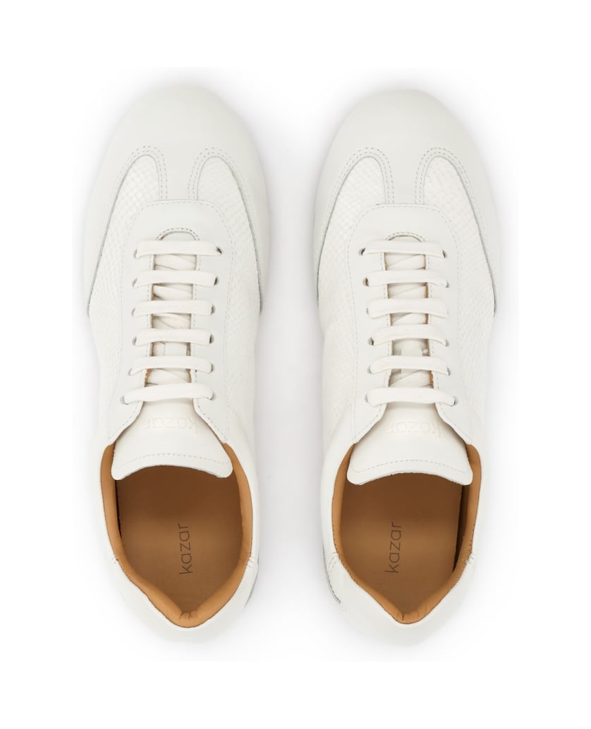 Kazar-Leather-sneakers-with-embossed-details-bílá