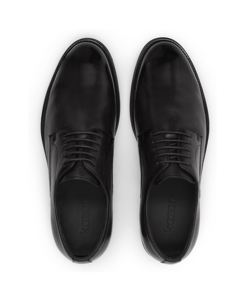 Kazar-Black-leather-basic-shoes-černá