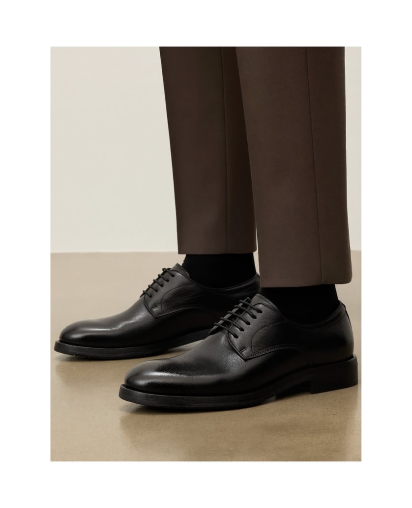 Kazar-Black-leather-basic-shoes-černá