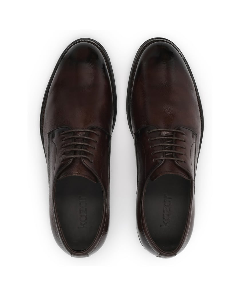 Kazar-Braune-klassische-Halbschuhe-für-Derbys-braun
