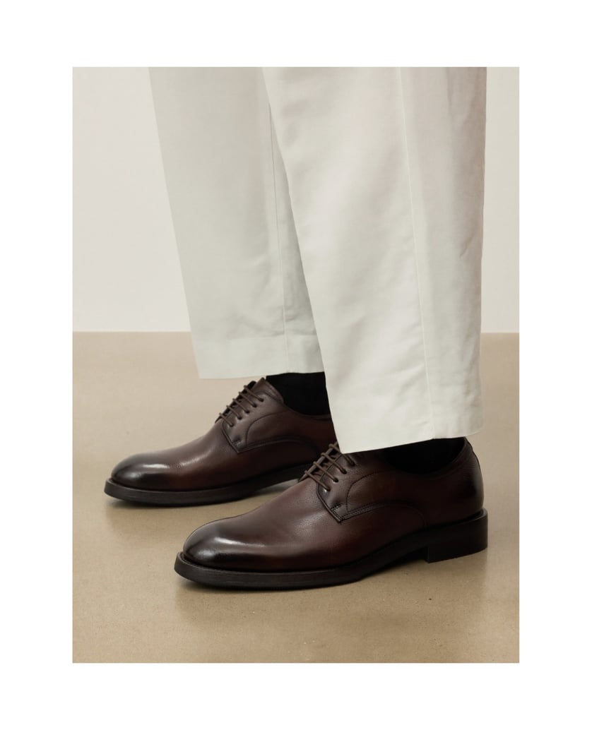 Kazar-Braune-klassische-Halbschuhe-für-Derbys-braun