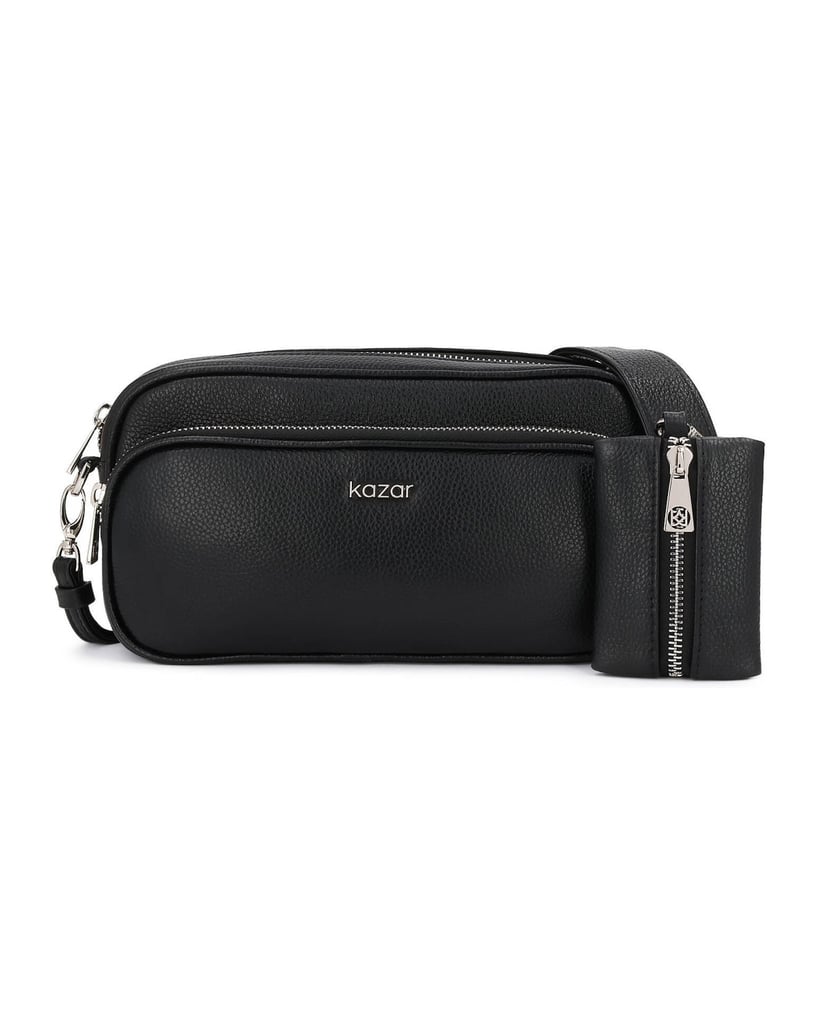 Kazar-Practical-leather-handbag-with-purse-čierna