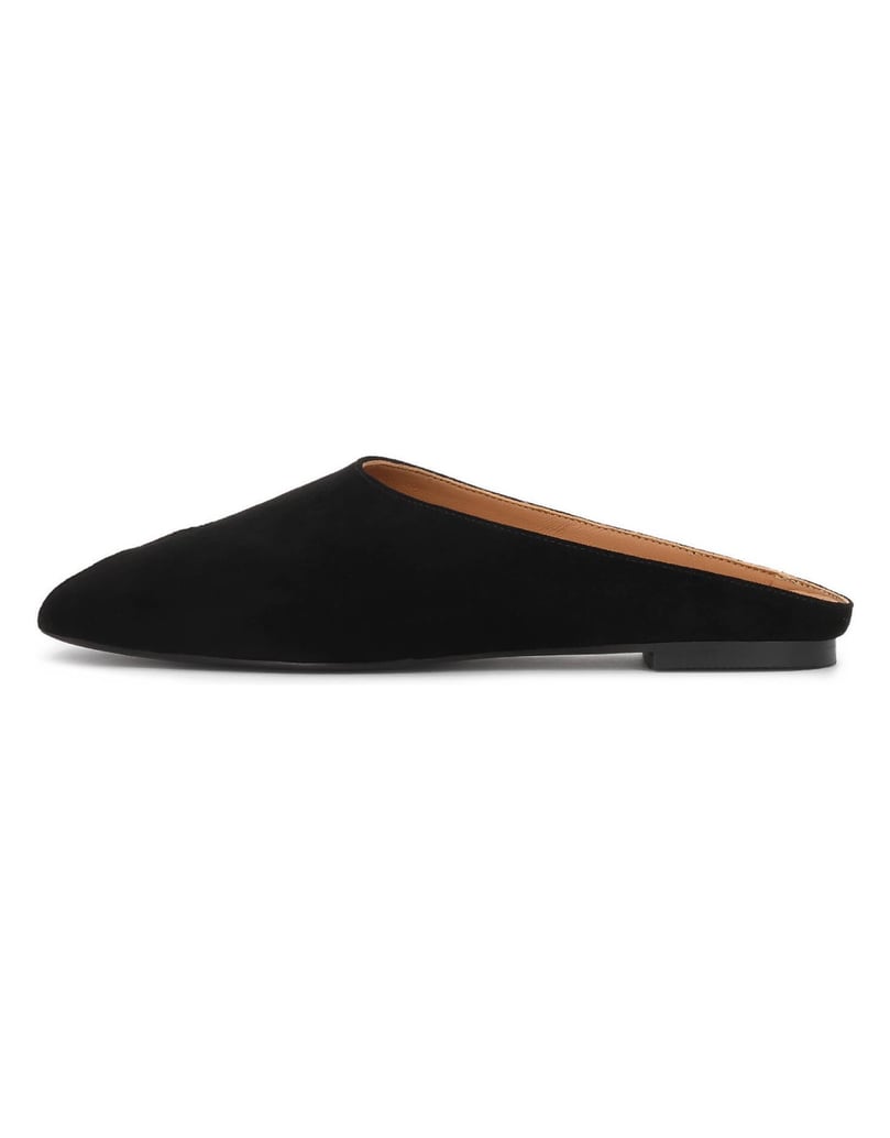 Kazar-Black-suede-slides-with-cut-out-on-the-nose-čierna