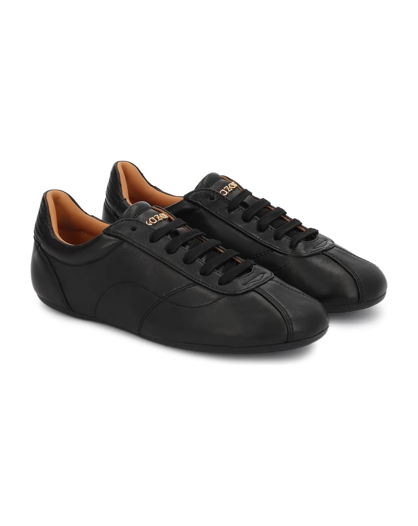 Kazar-Black-soft-leather-sneakers-čierna