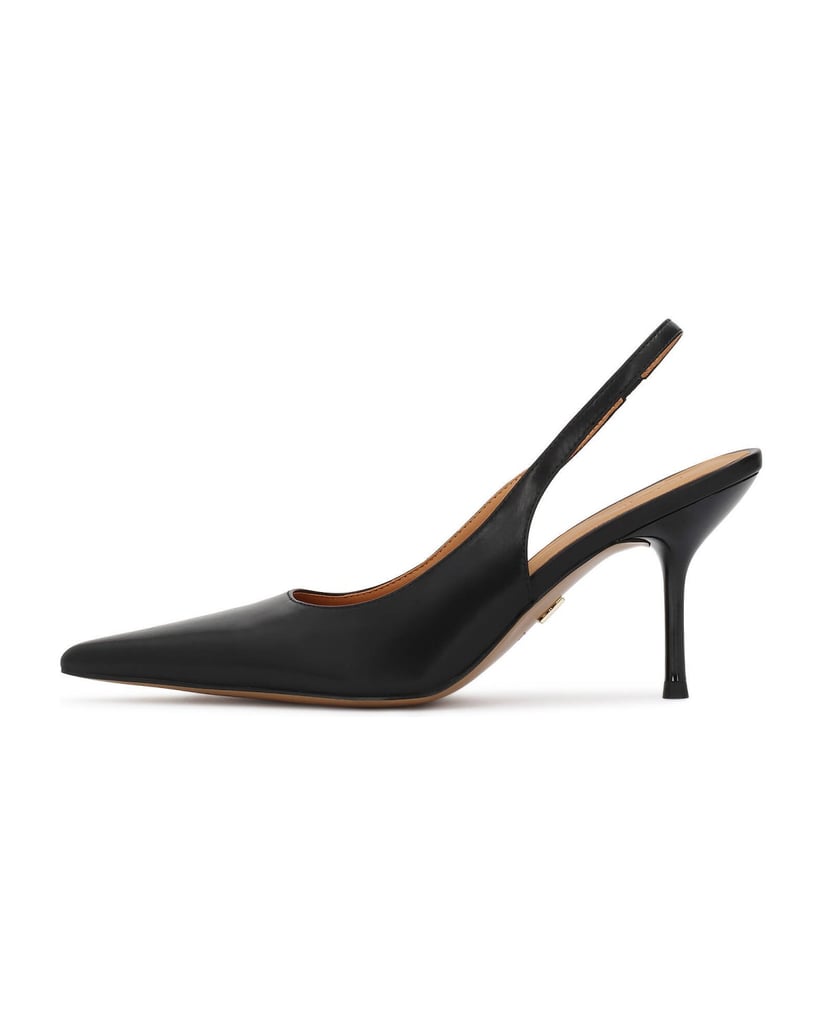 Kazar-Black-pumps-with-open-heel-and-pointed-nose-černá