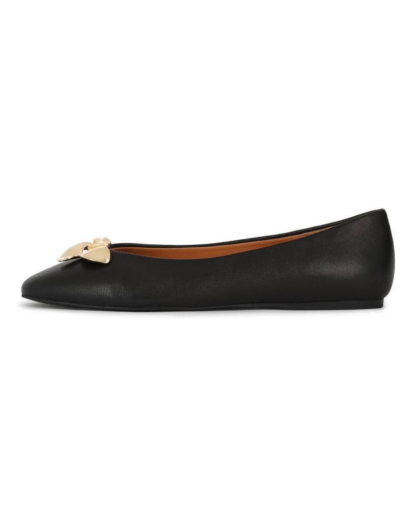 Kazar-Black-ballerinas-with-eye-catching-brooch-černá