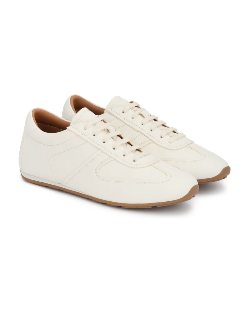 Kazar-Leather-sneakers-with-brown-sole-biela