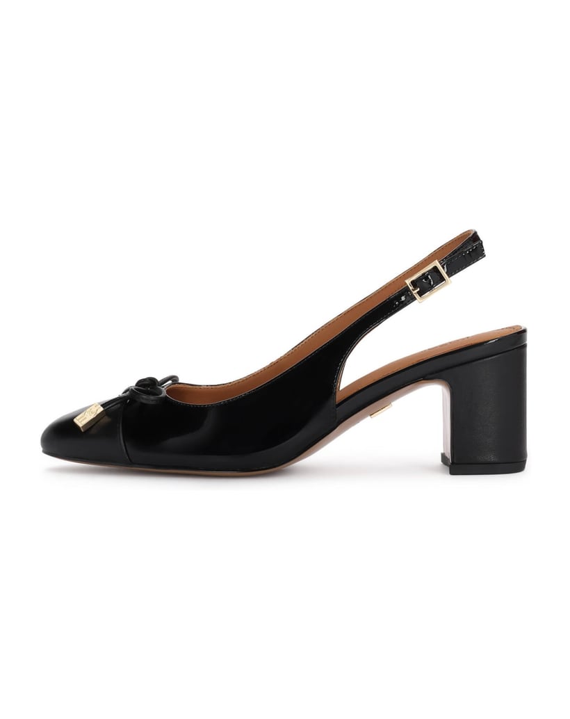 Kazar-Schwarz-lackierte-Slingback-Pumps-auf-einem-Pfosten-mit-Schleife-schwarz