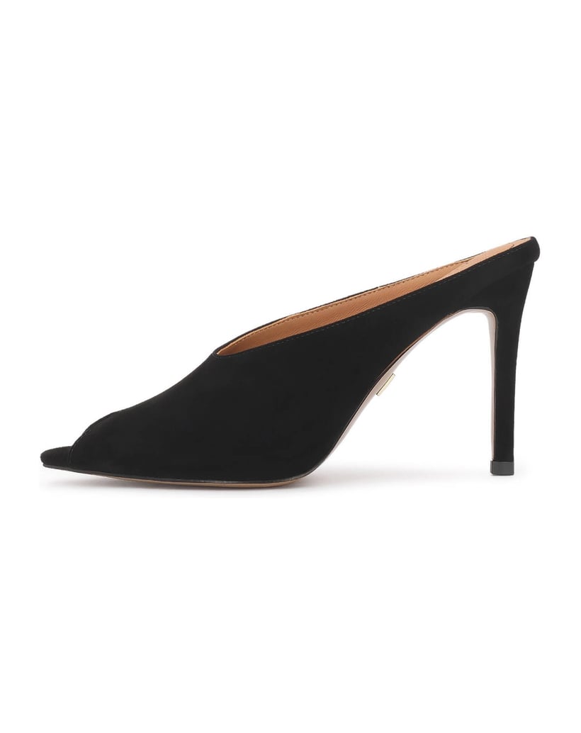 Kazar-Elegant-suede-stiletto-mules-with-striking-cut-outs-černá