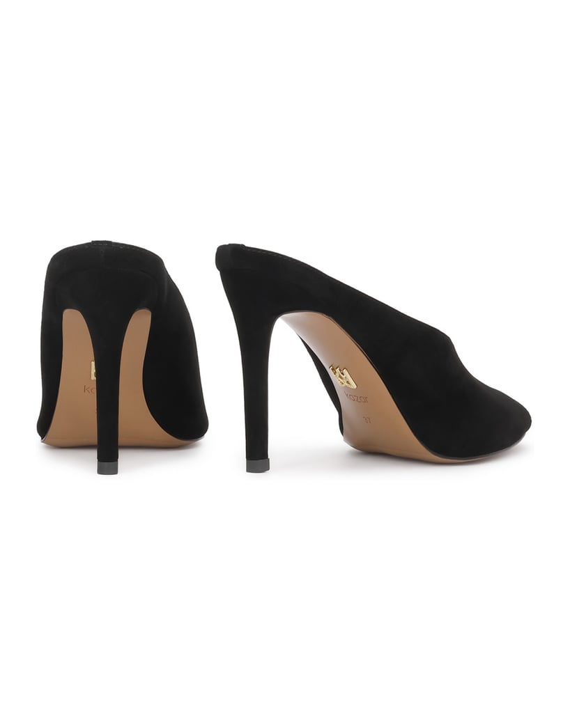 Kazar-Elegant-suede-stiletto-mules-with-striking-cut-outs-černá