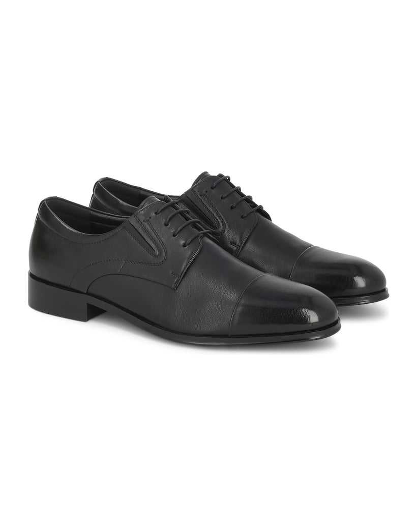 Kazar-Black-leather-shoes-men's-derby-with-toe-cap-nose-čierna