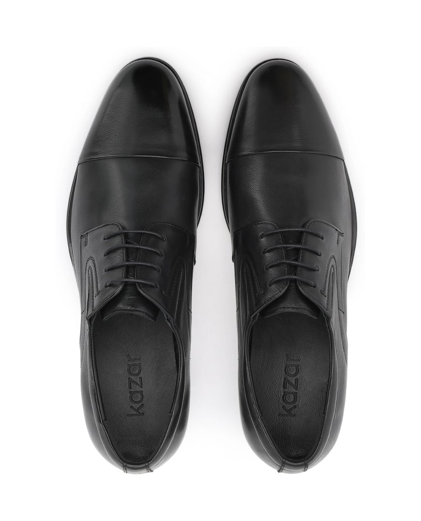Kazar-Black-leather-shoes-men's-derby-with-toe-cap-nose-čierna