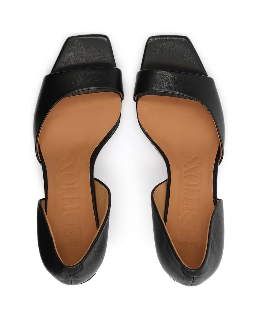 Kazar-Black-peep-toe-pumps-čierna