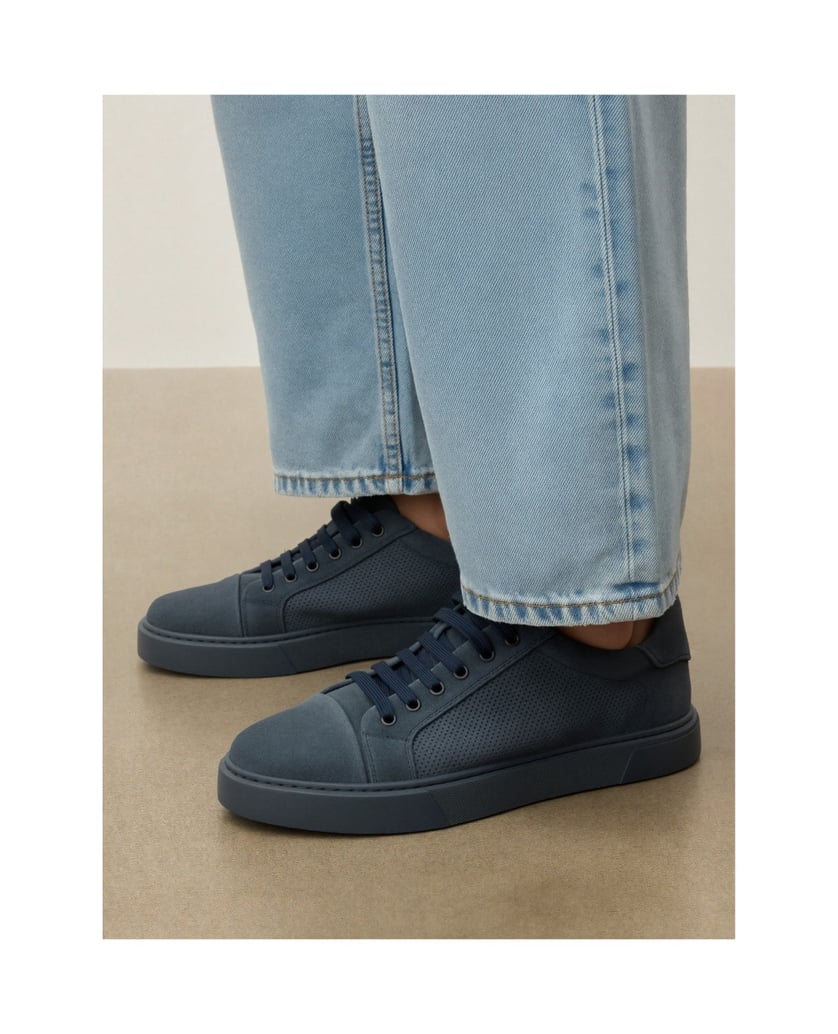 Kazar-Navy-blue-suede-men's-sneakers-with-perforated-upper-tmavě-modrá