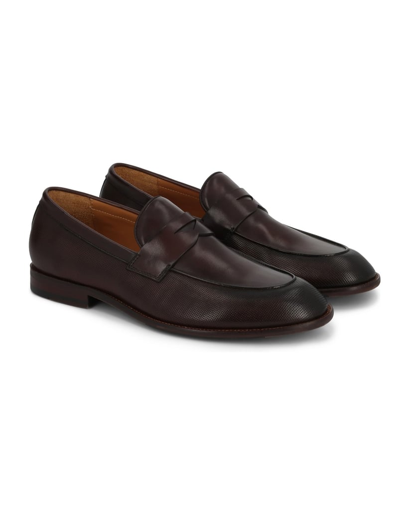 Kazar-Braune-Loafers-mit-verziertem-Schaft-braun