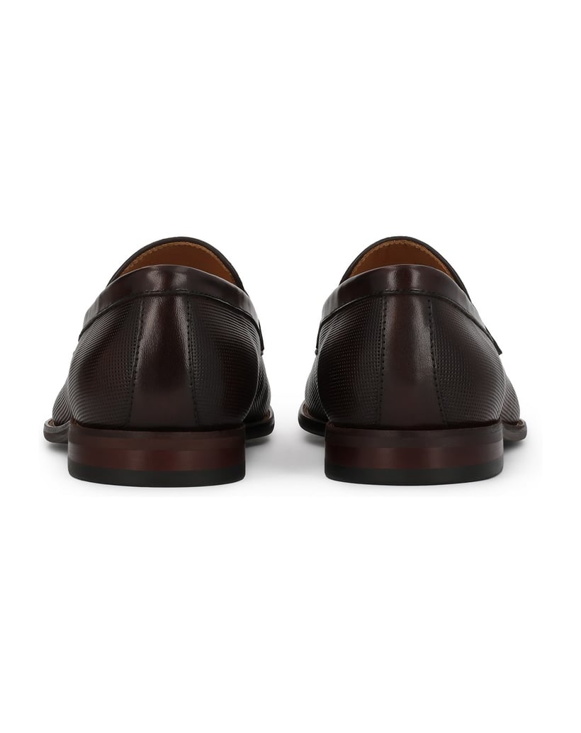 Kazar-Braune-Loafers-mit-verziertem-Schaft-braun