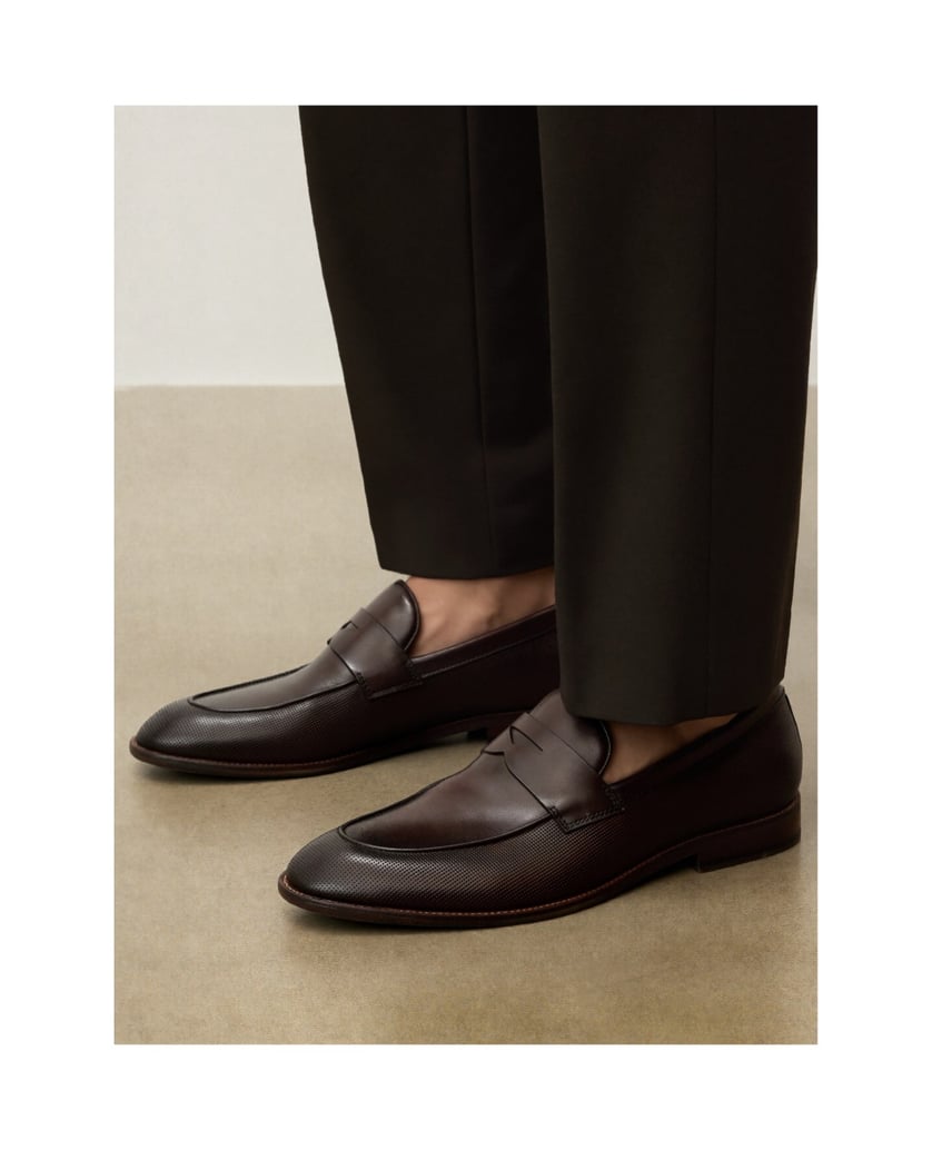 Kazar-Braune-Loafers-mit-verziertem-Schaft-braun